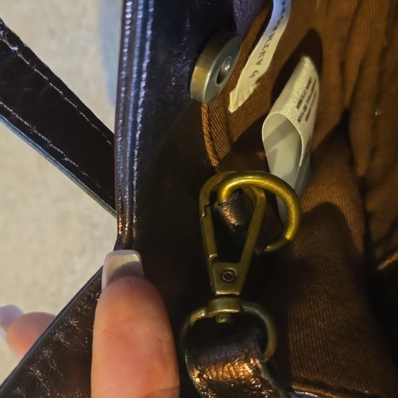 Anthropologie Metallic Copper Bronze 100% Sheep Leather Versatile Bag - Picture 7 of 10